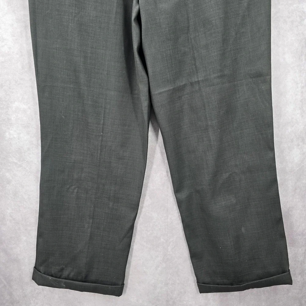 Villa D'Marco‎ Tailored Trouser Gray Executive Office Work Dress Pants 36x30